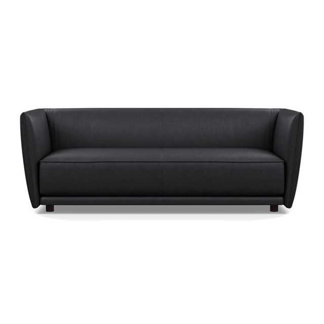 Heal's Valley 3 Seater Sofa Linea Black Walnut Stain Feet - image 1