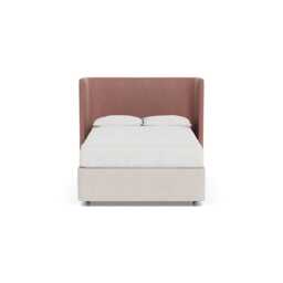 Heal's Monroe Headboard Double Smart Luxe Velvet Dusky Pink