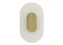 Heal's Ebro Alabaster LED Wall Light Brushed Gold IP44 Oval