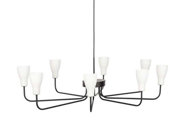 Heal's Ophelia 8 Arm Chandelier Pendant Light Matt Black