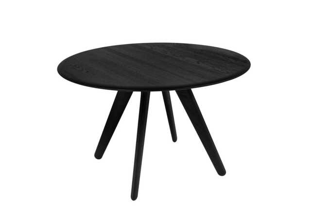Tom Dixon Slab Round Table 120cm Solid Oak Black