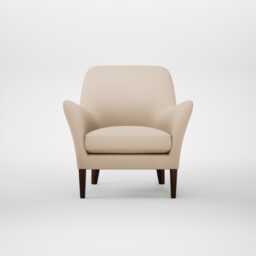 Heal's Wallis Armchair Smart Cotton Linen Rice Walnut Stained Feet