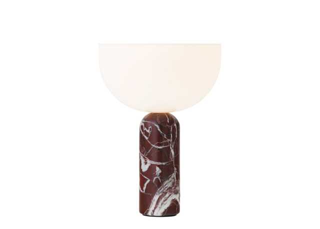 New Works Kizu Table Lamp Rosso Levanto Marble Small