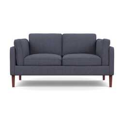 Heal's Sonno 2 Seater Loop Boucle Navy Walnut Feet