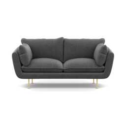 Heal's Allora 2 Seater Sofa Melton Wool Granite Brass Feet