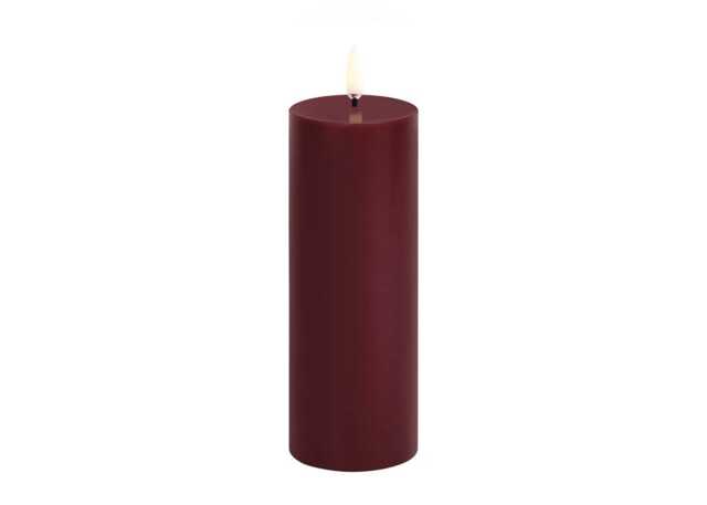 Uyuni LED Pillar Candles 5.8 x 15.2cm Wine Red