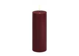 Uyuni LED Pillar Candles 5.8 x 15.2cm Wine Red