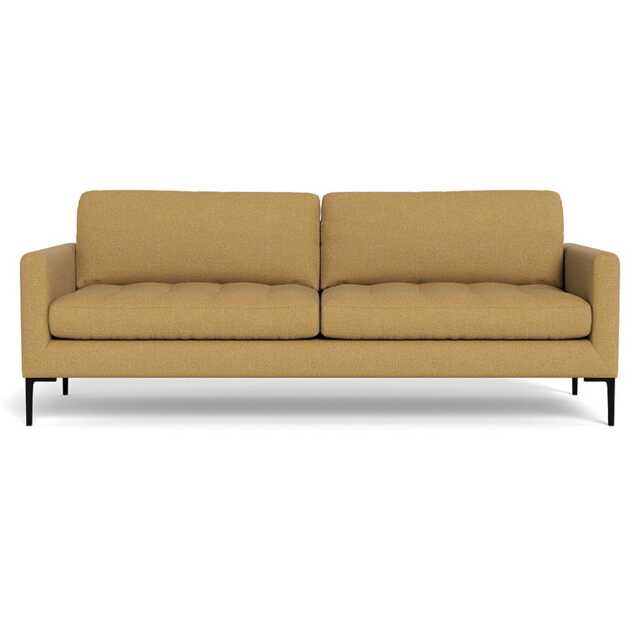 Heal's Eton 4 Seater Sofa Boucle Tweed Citrine Black Feet