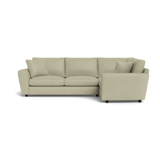 Heal's Snooze Right Hand Facing Corner Sofa Cotton Grain Black Feet