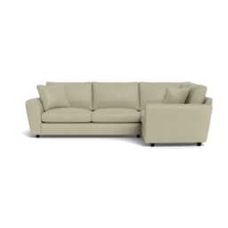 Heal's Snooze Right Hand Facing Corner Sofa Cotton Grain Black Feet