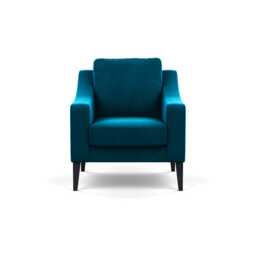 Heal's Richmond Armchair Velvet Teal Black Feet