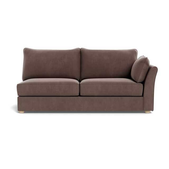 Heal's Tailor Large Right Hand Facing Corner Unit Smart Velvet Mouse Natural Feet
