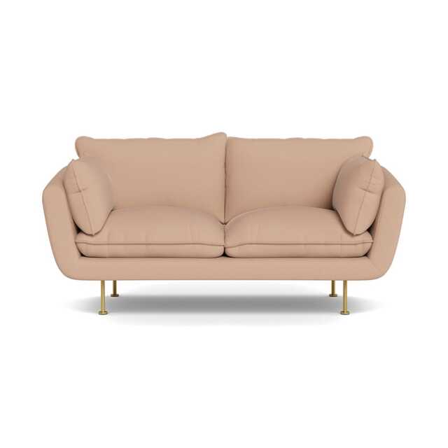 Heal's Allora 2 Seater Sofa Capelo Linen-Cotton Rosedale Brass Feet