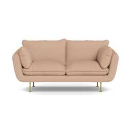 Heal's Allora 2 Seater Sofa Capelo Linen-Cotton Rosedale Brass Feet