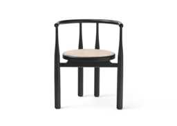 New Works Bukowski Chair French Cane Black Lacquer