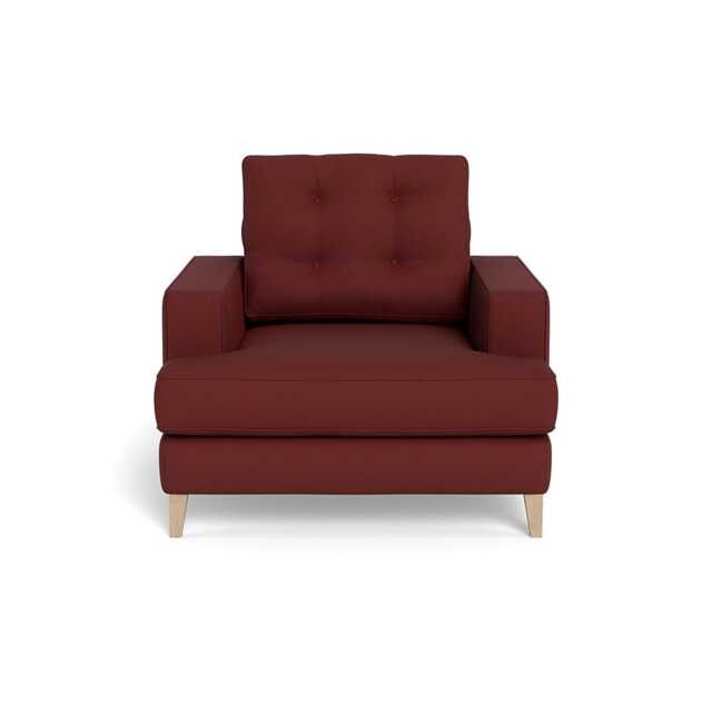 Heal's Mistral Armchair Capelo Linen-Cotton Etruscan Red Natural Feet