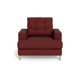 Heal's Mistral Armchair Capelo Linen-Cotton Etruscan Red Natural Feet