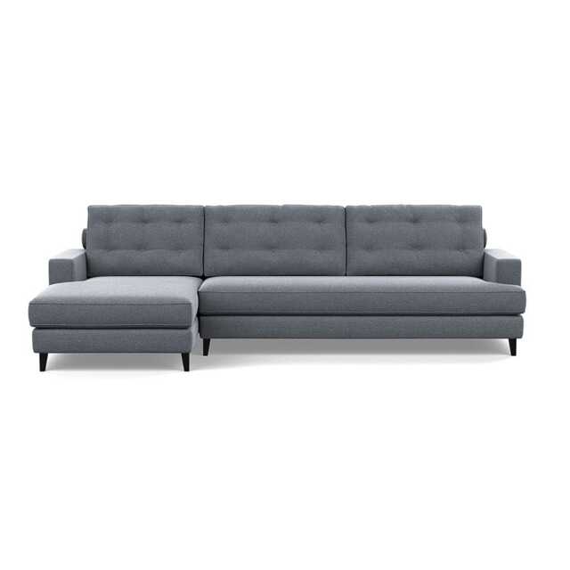Heal's Mistral Left Hand Facing Corner Sofa Textured Boucle Steel Black Feet