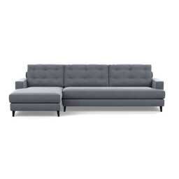 Heal's Mistral Left Hand Facing Corner Sofa Textured Boucle Steel Black Feet