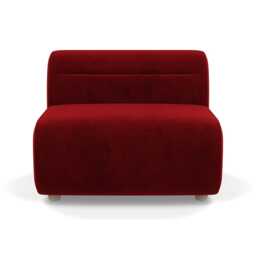 Heal's Lilli Large Single Module Smart Luxe Velvet Mulberry Natural Beech Feet