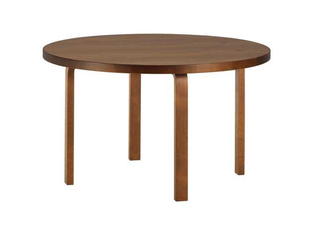 Artek Aalto Table Round 91 Walnut Stained Birch 125cm