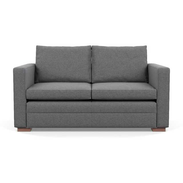 Heal's Palermo 2 Seater Sofa St Moritz Wool Light Grey 157 Walnut Feet