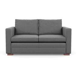 Heal's Palermo 2 Seater Sofa St Moritz Wool Light Grey 157 Walnut Feet
