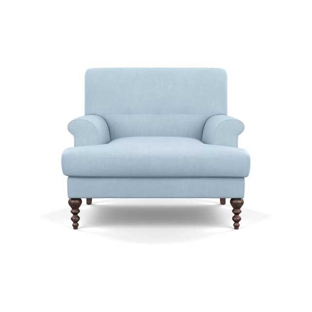 Scp Oscar Formal Armchair Capelo Linen-Cotton Sea Shanty Walnut Feet