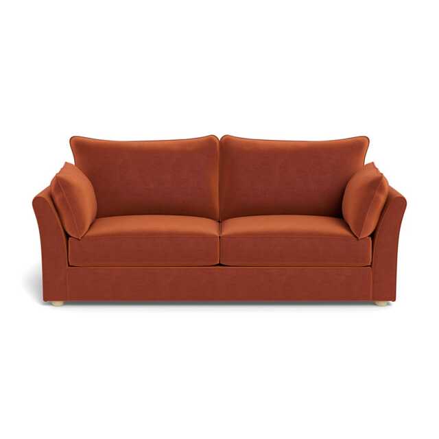 Heal's Tailor 4 Str Sofa Cotton Velvet Russet Natural Feet