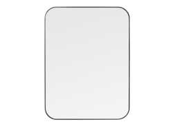 Heal's Fine Edge Mirror Rectangle Curved Black 100x75cm - thumbnail 1