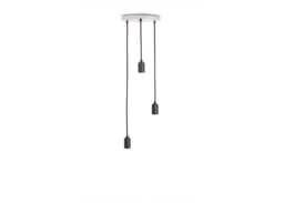 Tala Small White Canopy With 3 Graphite Pendants