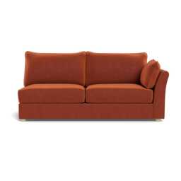 Heal's Tailor Large Curved Corner Unit RHF Cotton Velvet Russet, Natural Feet