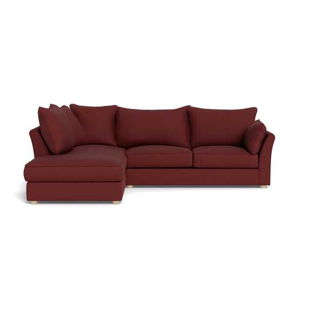 Heal's Tailor Left Hand Facing Corner Sofa Capelo Linen-Cotton Etruscan Red Natural Feet - image 1
