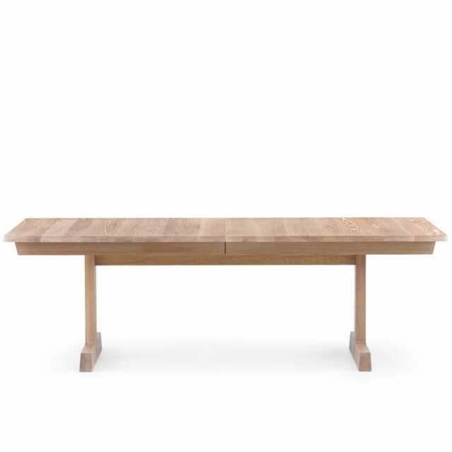 De La Espada Refectory Extending Dining Table White Oiled Oak