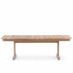 De La Espada Refectory Extending Dining Table White Oiled Oak
