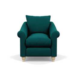 Heal's Devon Armchair Brushed Cotton Pine Natural Feet