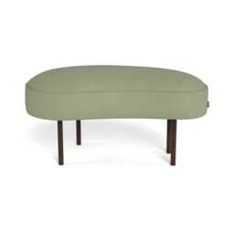 Heal's Isola Small Ottoman Siena Cotton Pistachio Bronze Feet