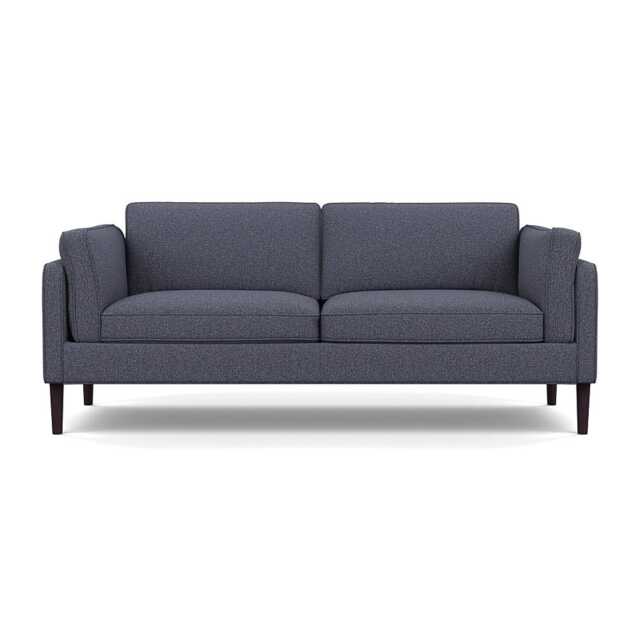 Heal's Sonno 3 Seater Loop Boucle Navy Wenge Black Feet