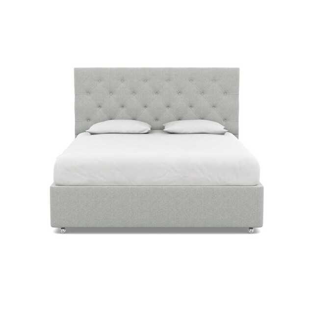 Heal's Balmoral Headboard (Lift Storage) Super King Melton Wool Limestone - image 1