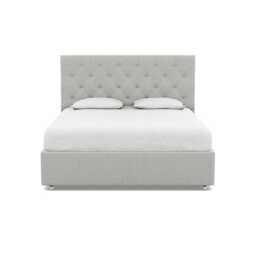 Heal's Balmoral Headboard (Lift Storage) Super King Melton Wool Limestone - thumbnail 1