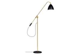 Gubi Bestlite BL4 Floor Lamp Brass Base Black Shade