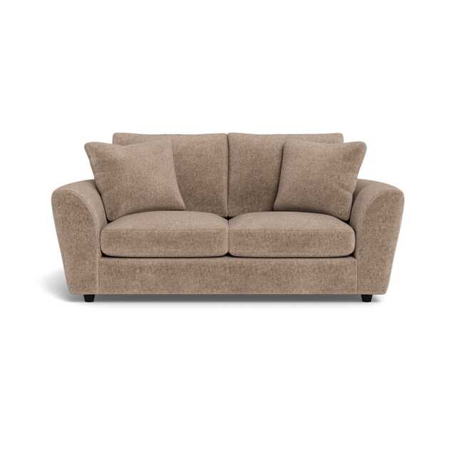 Heal's Snooze 3 Seater Sofa Boucle Velvet Rocky Black Feet
