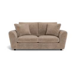 Heal's Snooze 3 Seater Sofa Boucle Velvet Rocky Black Feet
