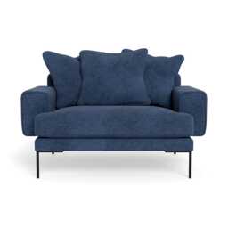 Heal's Torrington Loveseat Broad Weave Lagoon Black Feet
