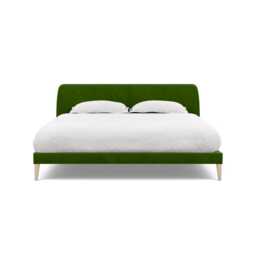 Heal's Wallis SuperKing Bed Smart Luxe Velvet Grass Natural Oak Feet - thumbnail 2