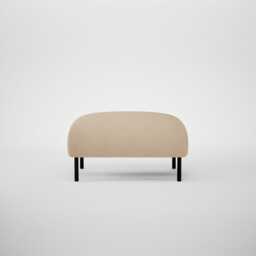 Heal's Alto Ottoman Capelo Linen-Cotton Bamboo Black Feet - thumbnail 1