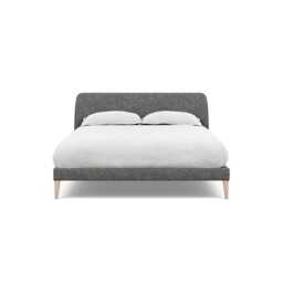 Heal's Wallis King Bed Melton Wool Shale Natural Oak Feet