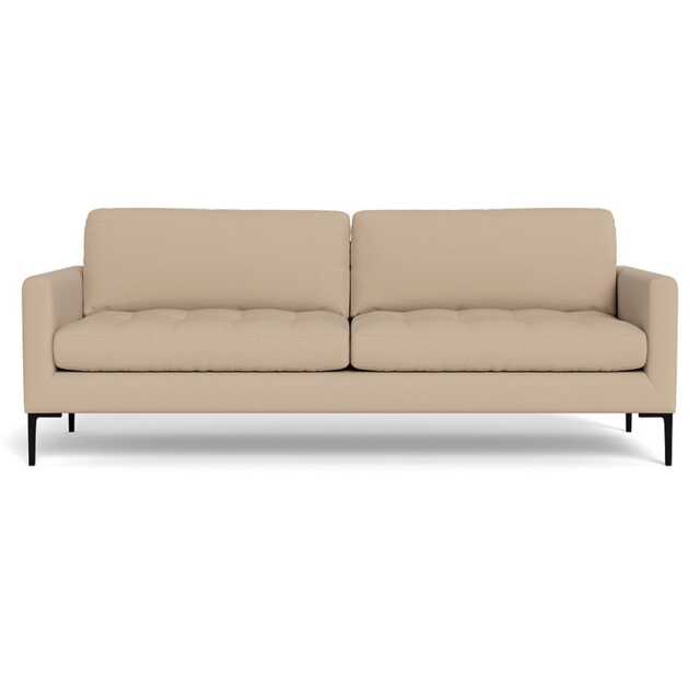 Heal's Eton 4 Seater Sofa Capelo Linen-Cotton Bamboo Black Feet