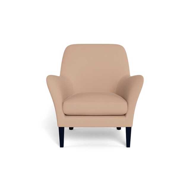 Heal's Wallis Armchair Capelo Linen-Cotton Rosedale Black Painted Oak Feet