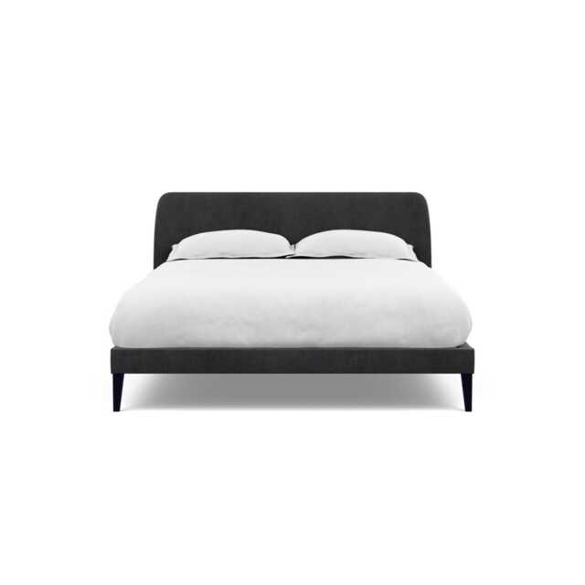 Heal's Wallis Bedstead King Smart Luxe Velvet Nickel Black Feet - image 1